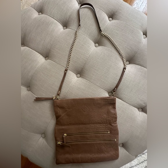 Stella & Dot Soft Brown Leather Crossbody & Clutch - Picture 5 of 5